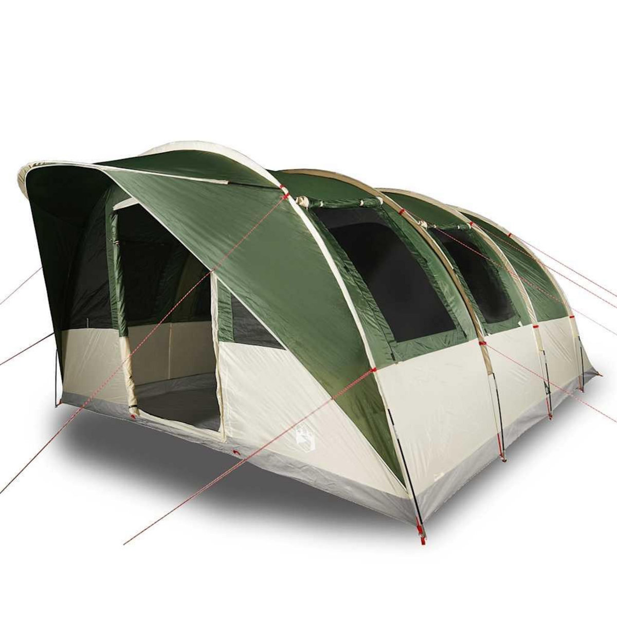 VIDAXL Tente de camping tunnel 5 personnes vert impermeable