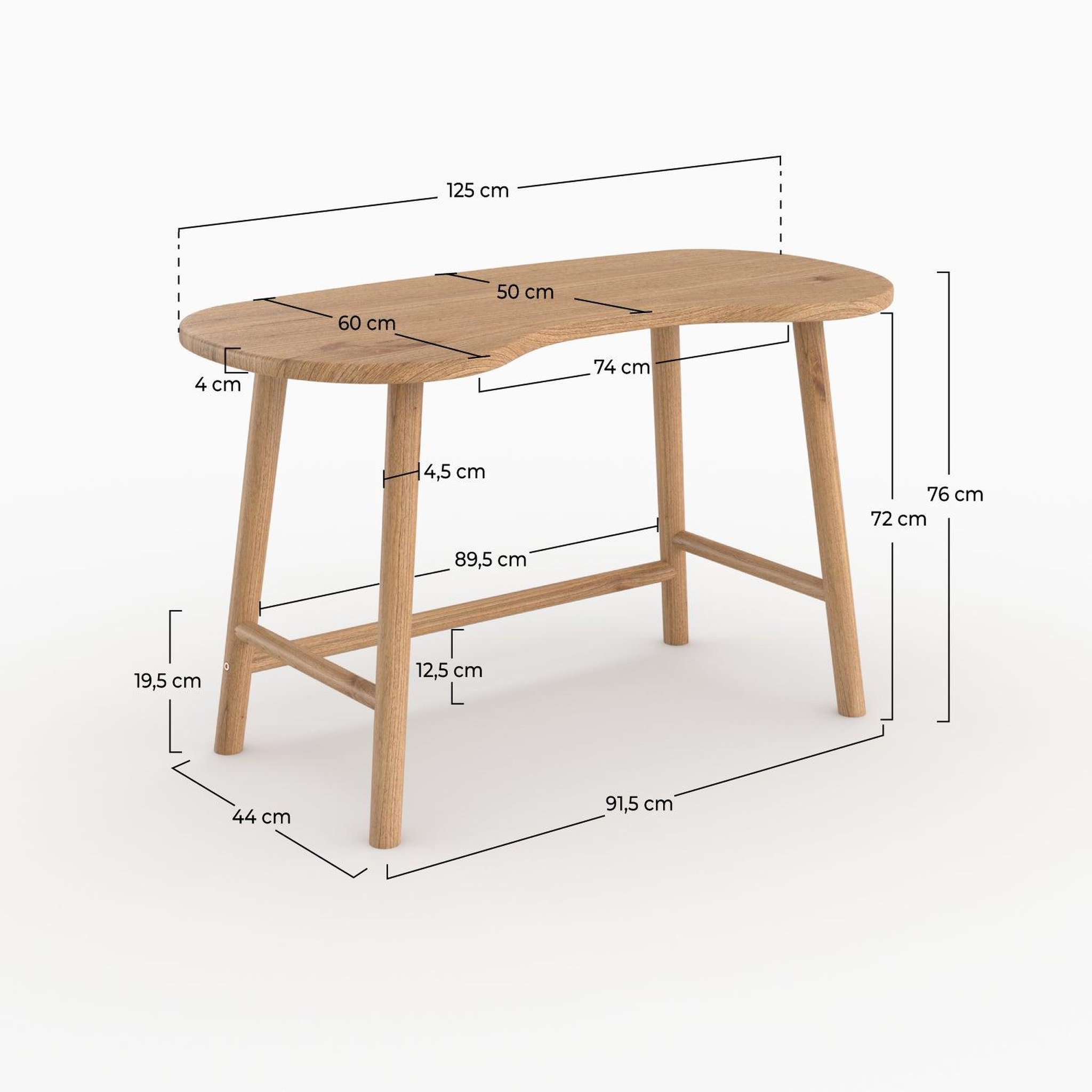 Voir la diapositive 4 : MAISON PAVANE Bureau en bois massif de mindi-brandan