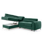 Voir la diapositive 3 : BEST MOBILIER Talisay - canapé d'angle gauche - 5 places - convertible avec coffre - en velours