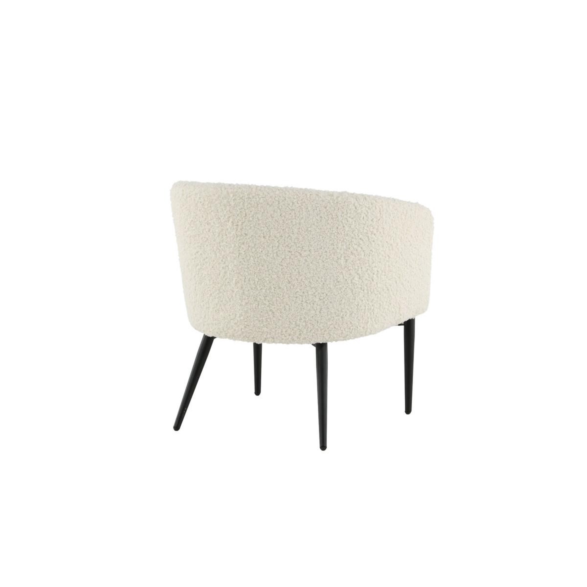 Voir la diapositive 5 : Paris Prix Fauteuil design bouclette  fluffy  70cm blanc