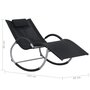 VIDAXL Chaise longue avec oreiller Noir Textilene