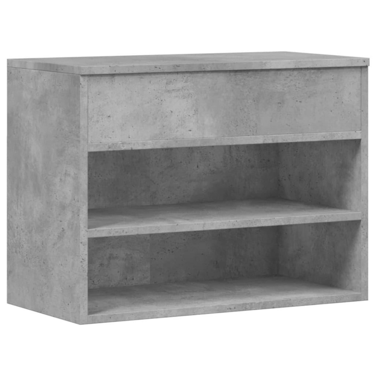 VIDAXL Banc a chaussures Gris beton 60x30x45 cm Bois d'ingenierie