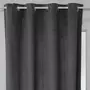 ATMOSPHERA Rideau de salon occultant 8 œillets modèle Otto - 140 x 260 cm - Noir