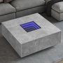 Voir la diapositive 1 : VIDAXL Table basse avec LED infini gris beton 100x100x40 cm