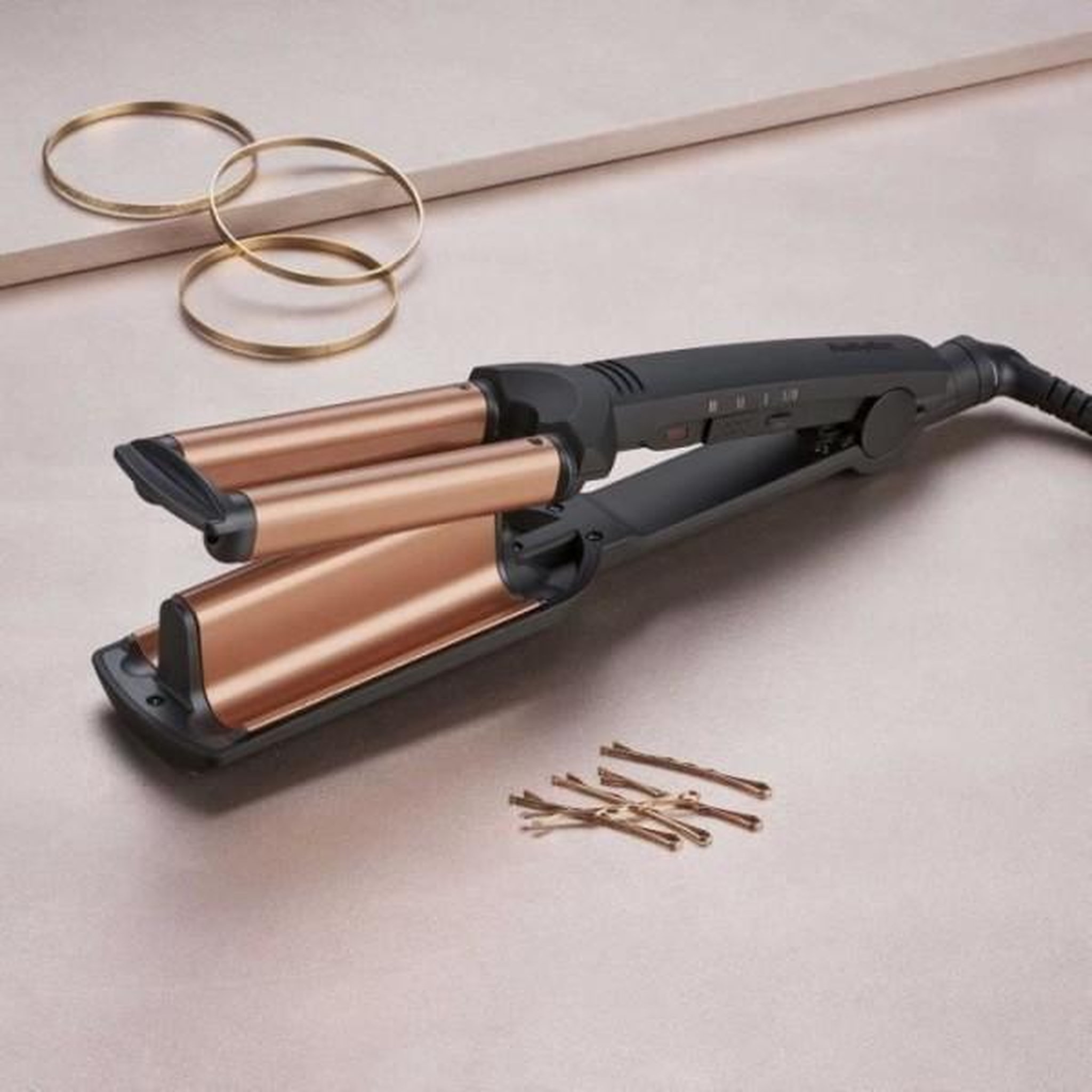 Voir la diapositive 3 : BABYLISS Fer a Boucler-Lisseur - BaByliss - W2447E - Effet wavy, jusqu'a 200°C avec des plaques larges et ondulées en Tourmaline-céramique