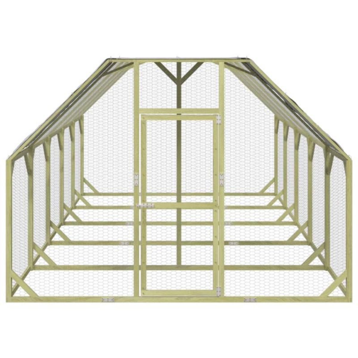 VIDAXL Poulailler 268x500x190 cm Bois de pin massif imprégné