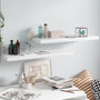 Voir la diapositive 1 : VIDAXL Etagere murale flottante 2 pcs Blanc brillant 80x23,5x3,8cm MDF