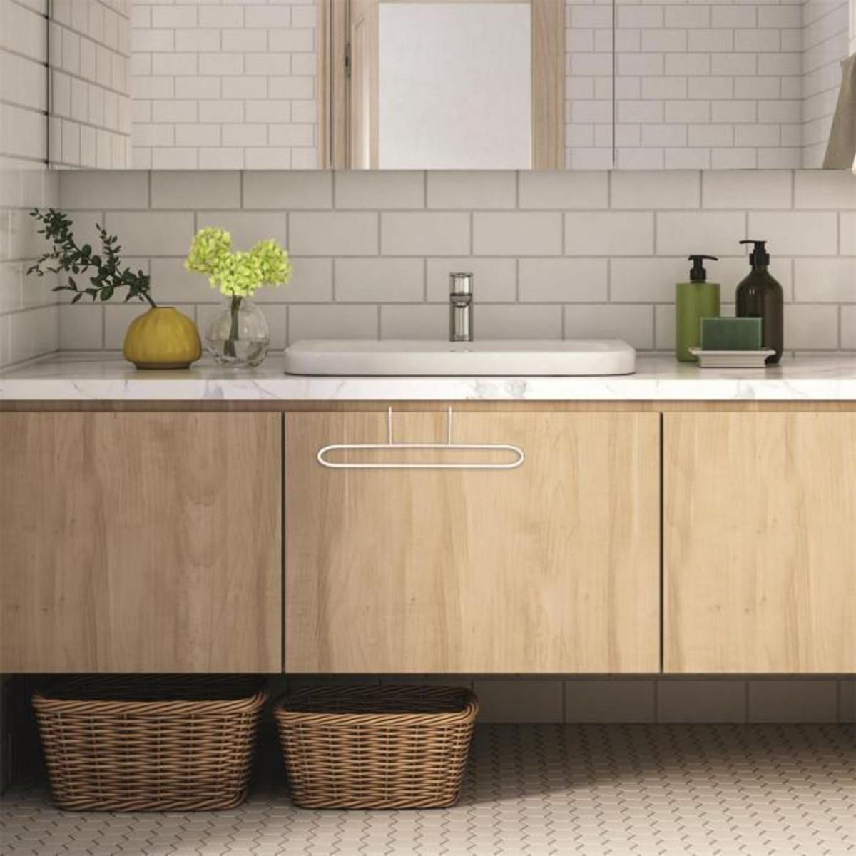 Paris Prix Porte-Serviette en Métal  Pour Porte  27cm Blanc