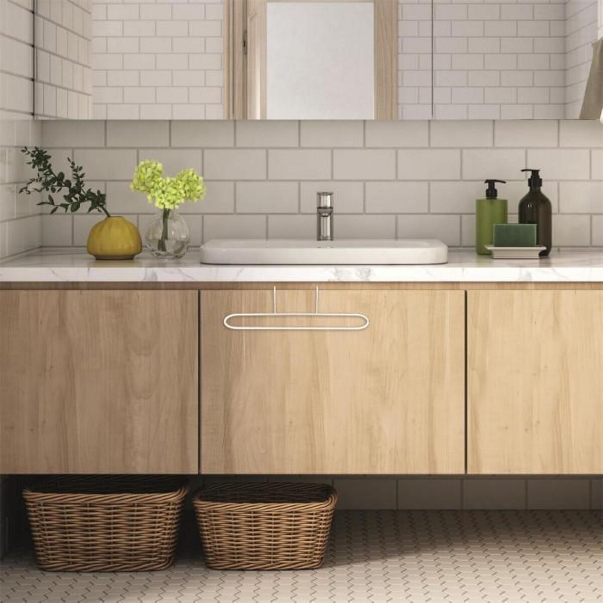 Paris Prix Porte-Serviette en Métal  Pour Porte  27cm Blanc