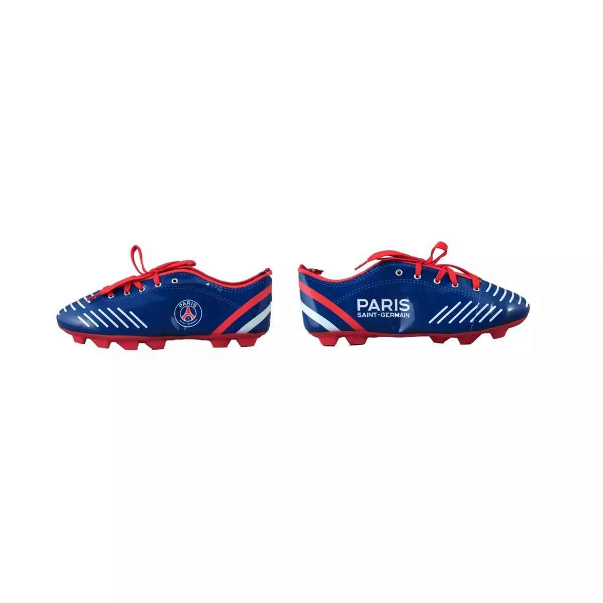 Trousse bleue forme chaussure de football PSG