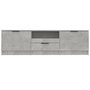 Voir la diapositive 4 : VIDAXL Meuble TV gris beton 140x35x40 cm bois d'ingenierie