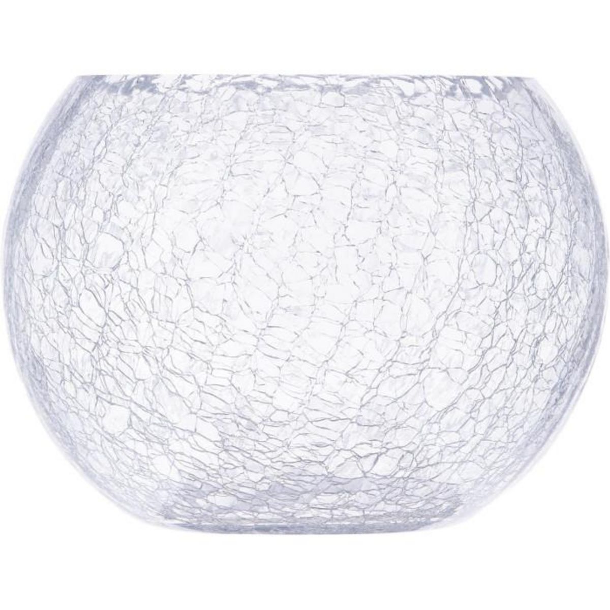 ATMOSPHERA Vase Boule en Verre  Craquelé  20cm Transparent