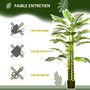 Voir la diapositive 6 : HOMCOM Palmier areca artificiel hauteur 190 cm plante artificielle tropicale avec 30 grandes feuilles grand réalisme en plastique pot inclus vert