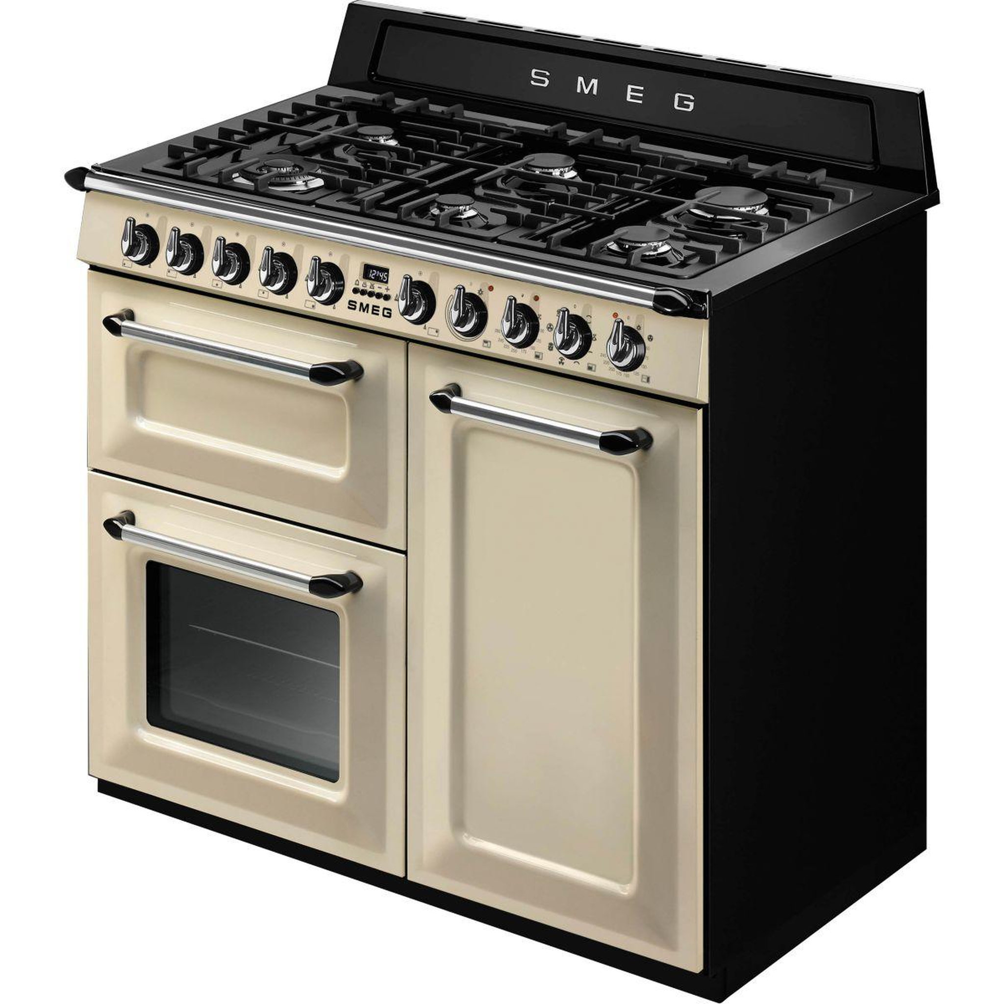 Voir la diapositive 2 : SMEG Piano de cuisson gaz TR103P