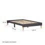 Voir la diapositive 4 : HomeStyle4U Lit capitonné avec matelas et sommier 140x200