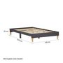 Voir la diapositive 4 : HomeStyle4U Lit capitonné avec matelas et sommier 140x200