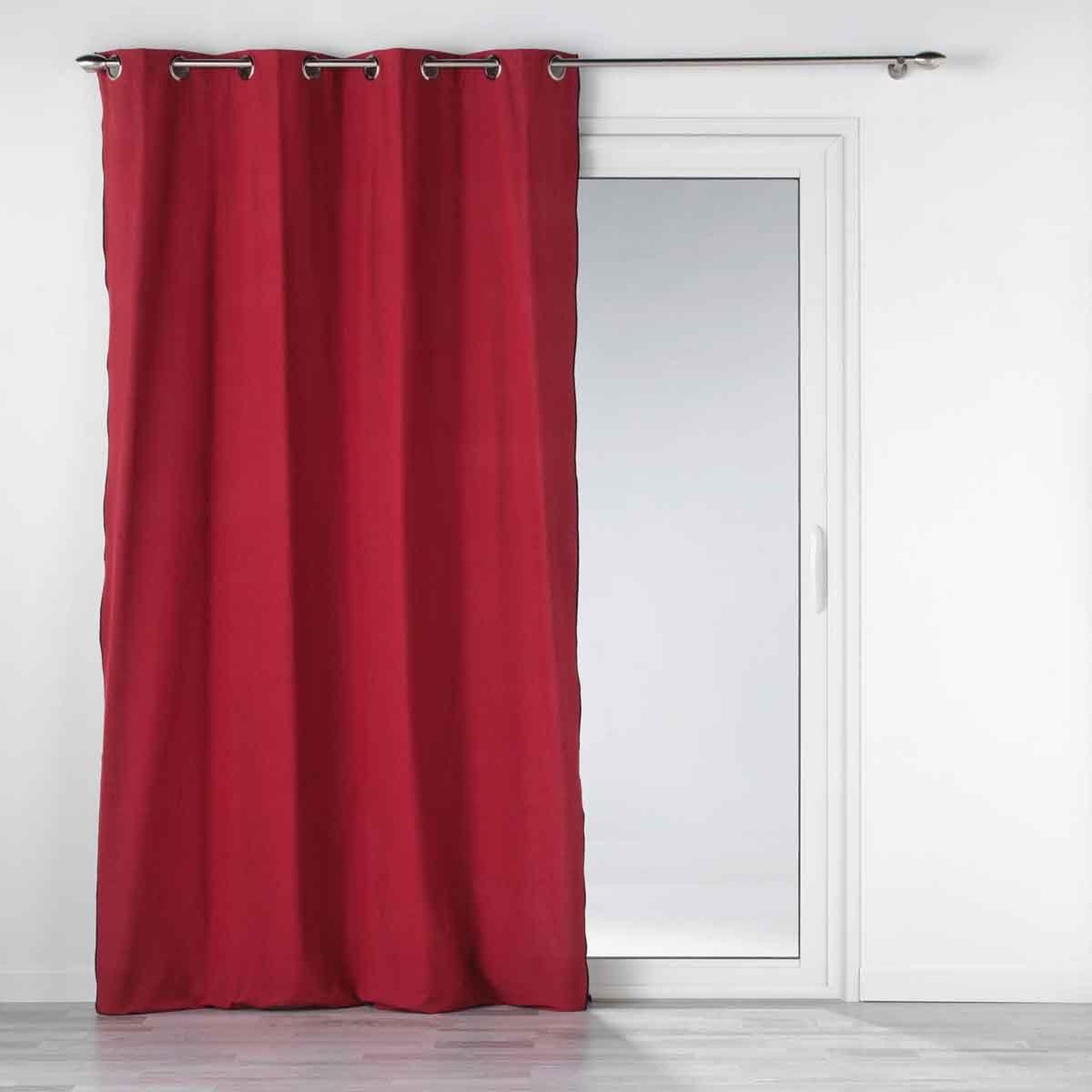 Douceur d'Intérieur Rideau à œillets  mistraline  140x240cm bordeaux