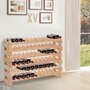 HOMCOM Étagère à bouteilles casier à vin range bouteilles horizontal 6 niveaux 72 bouteilles max. dim. 114L x 28l x 80H cm bois de pin massif