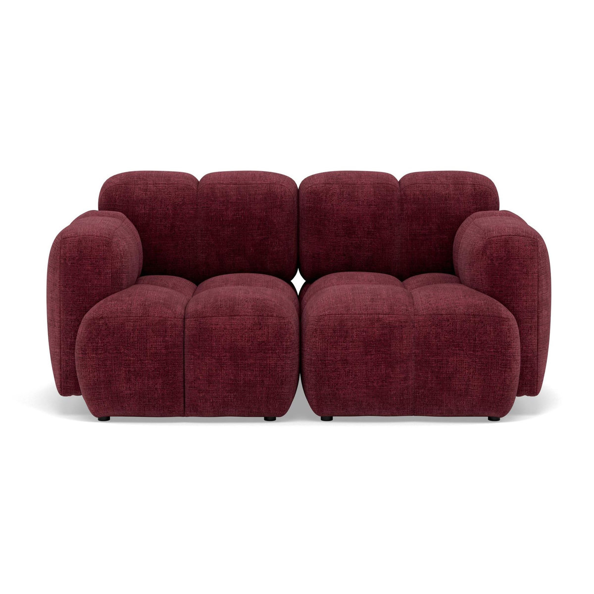 LISA DESIGN Grace - canapé modulable 2 places en velours texturé