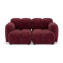 Voir la diapositive 1 : LISA DESIGN Grace - canapé modulable 2 places en velours texturé