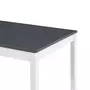 VIDAXL Table de salle a manger Blanc et gris 180 x 90 x 73 cm Pin