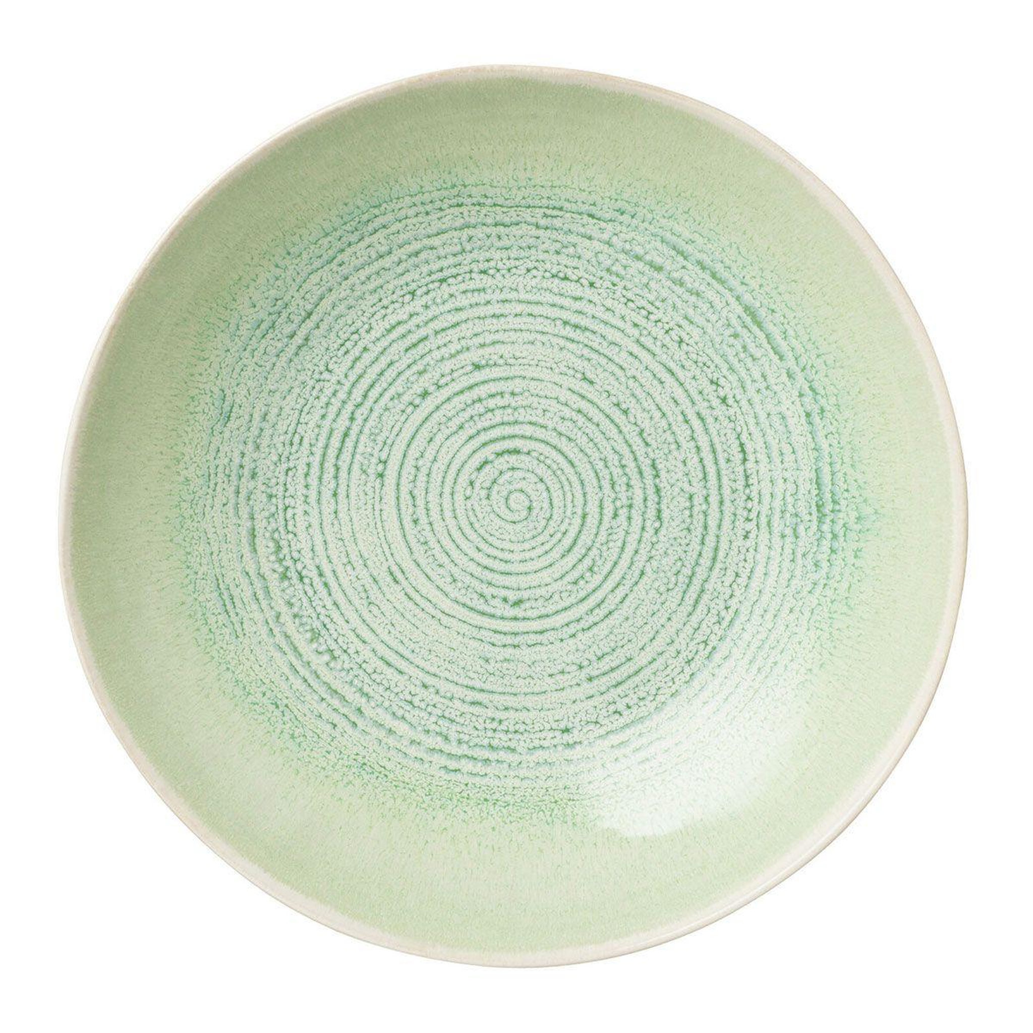 J-LINE Assiette creuse en porcelaine  lara  25cm vert