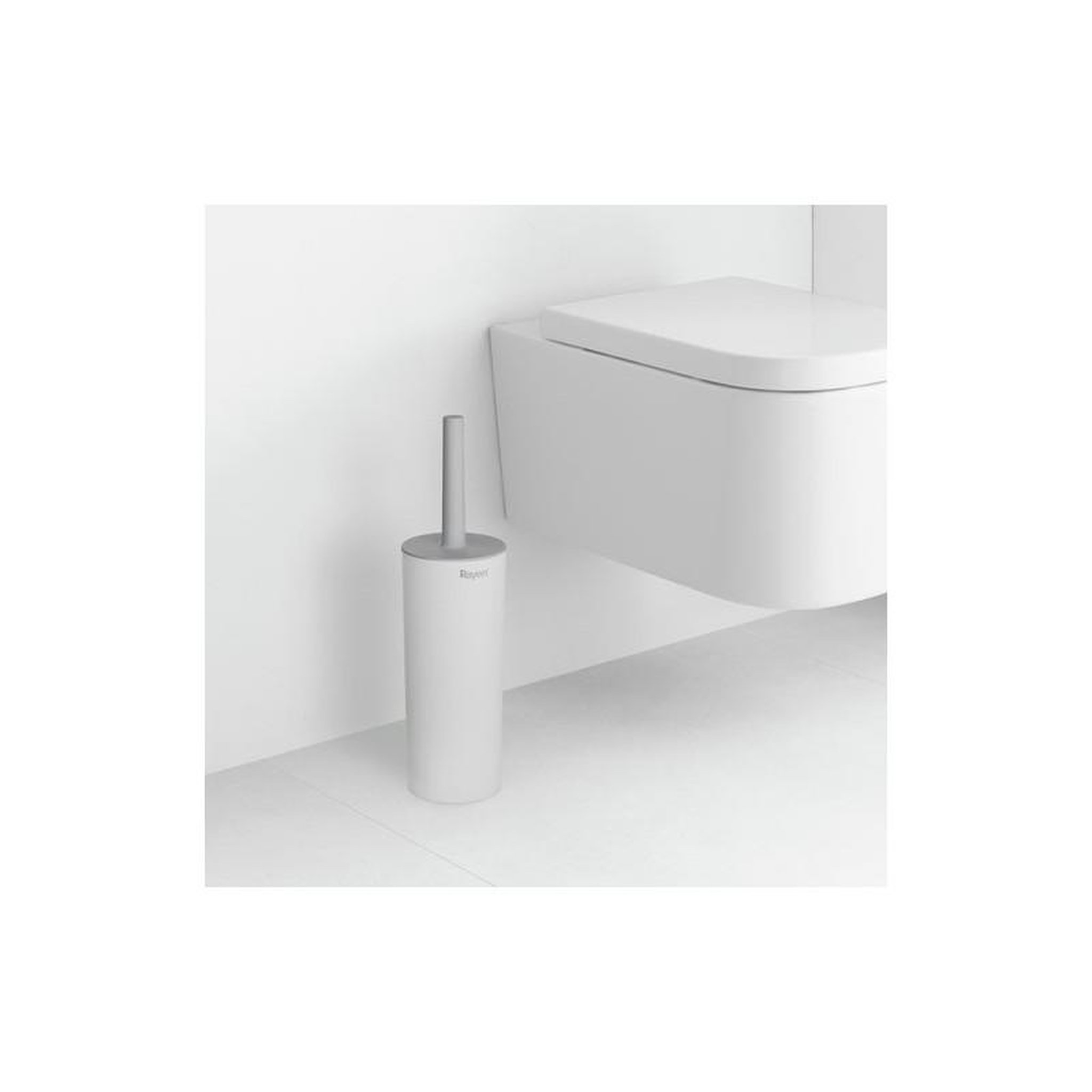 Voir la diapositive 3 : Rayen BALAI BROSSE WC BLANC AVEC COUVERCLE RAYEN - 1640.11