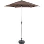 Voir la diapositive 1 : Habitat et Jardin Parasol jardin droit Alu  Sol  - Rond - Ø 3m - Gris - Avec pied à lester