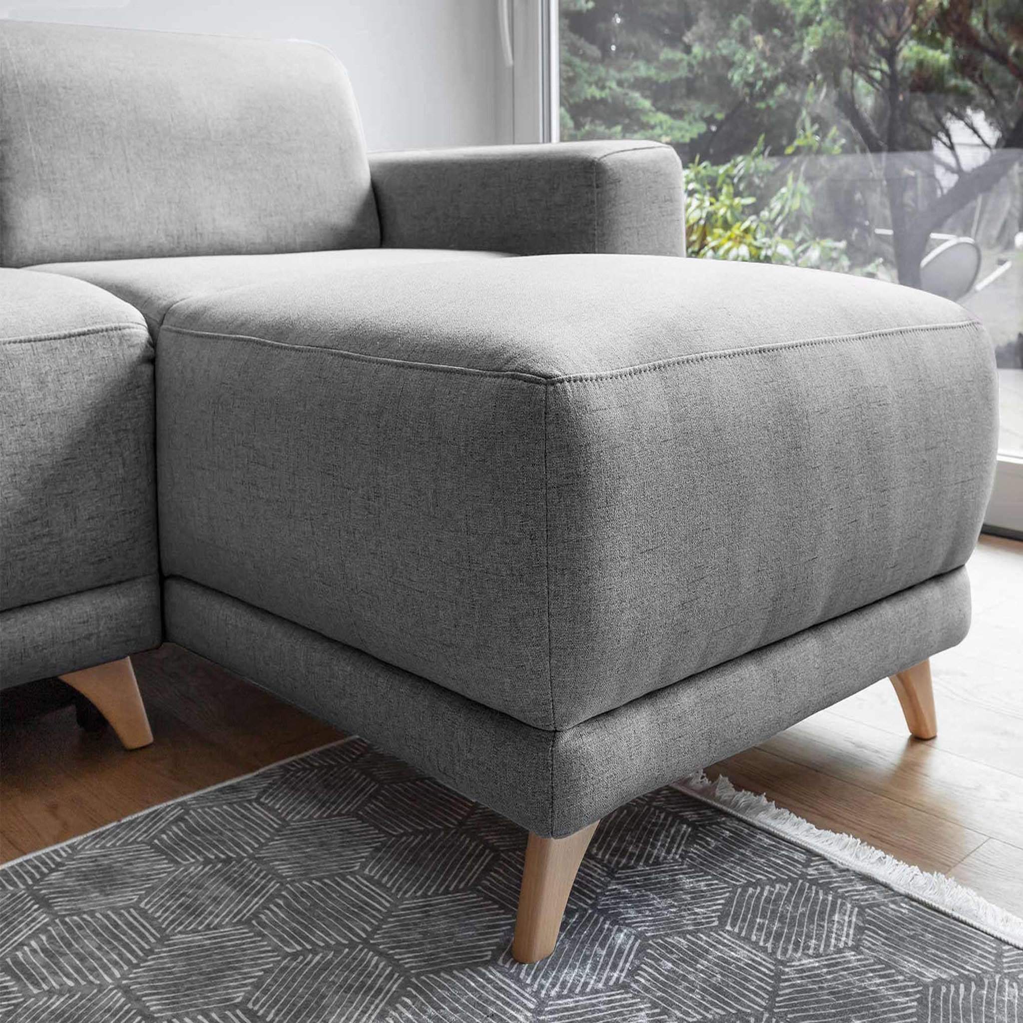 Voir la diapositive 5 : BEST MOBILIER Bella - canapé d'angle réversible convertible - avec coffre - 4 places - tissu