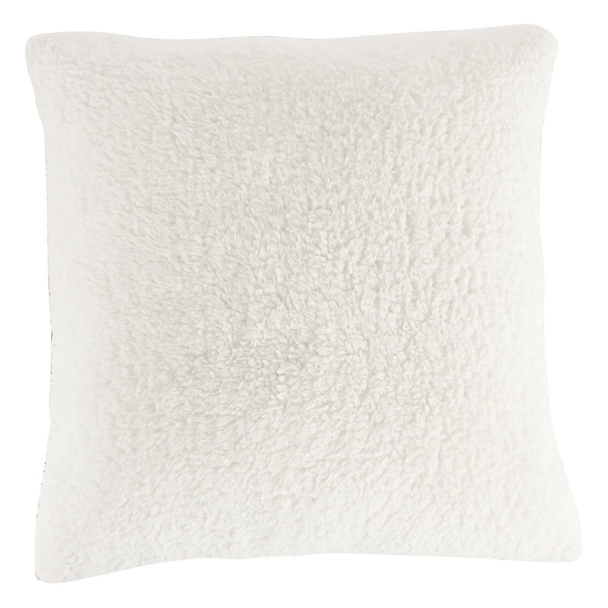 ACTUEL Coussin déco double face Sherpa/Ecossais 