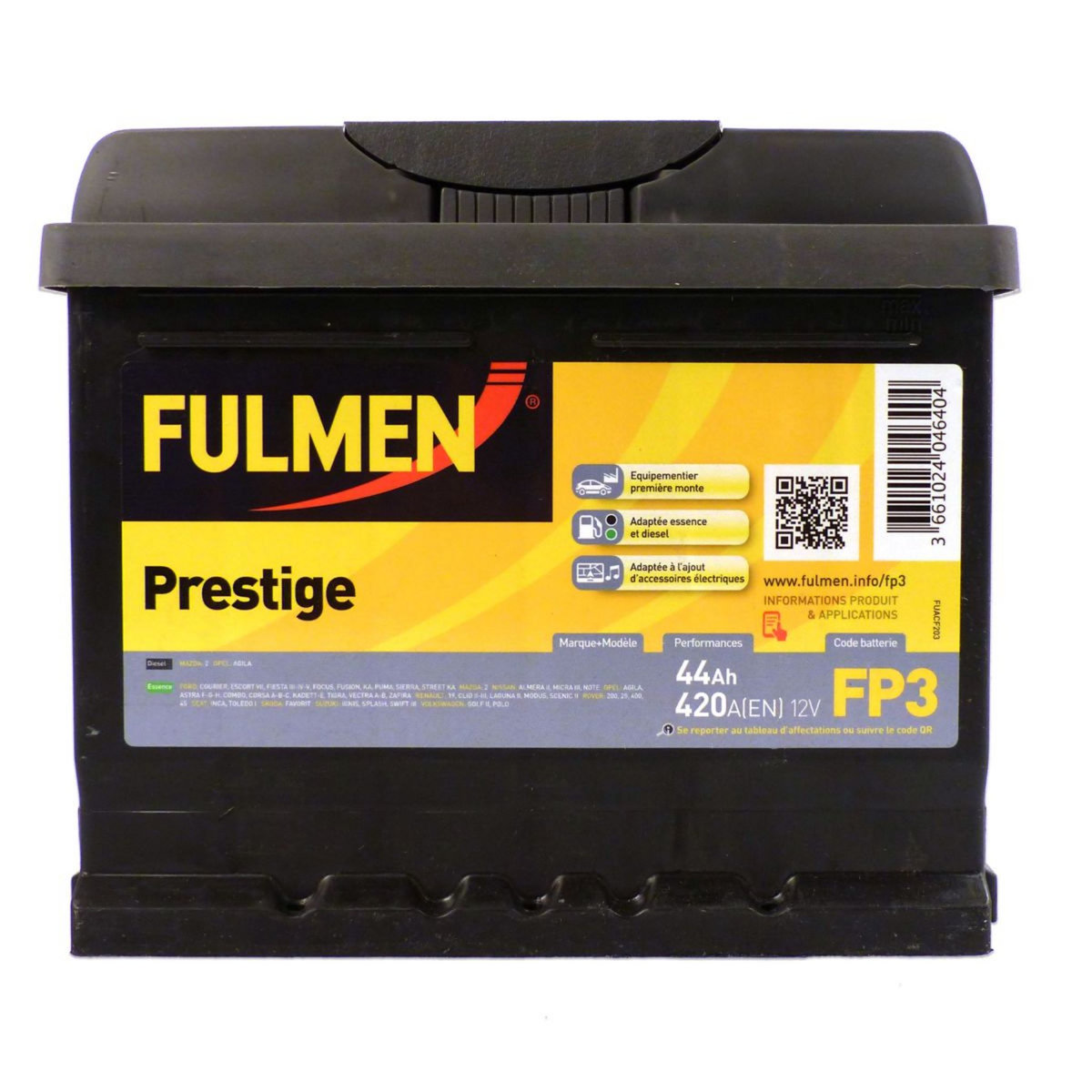 Fulmen Batterie prestige fulmen pour voiture 420A 44AHFP3