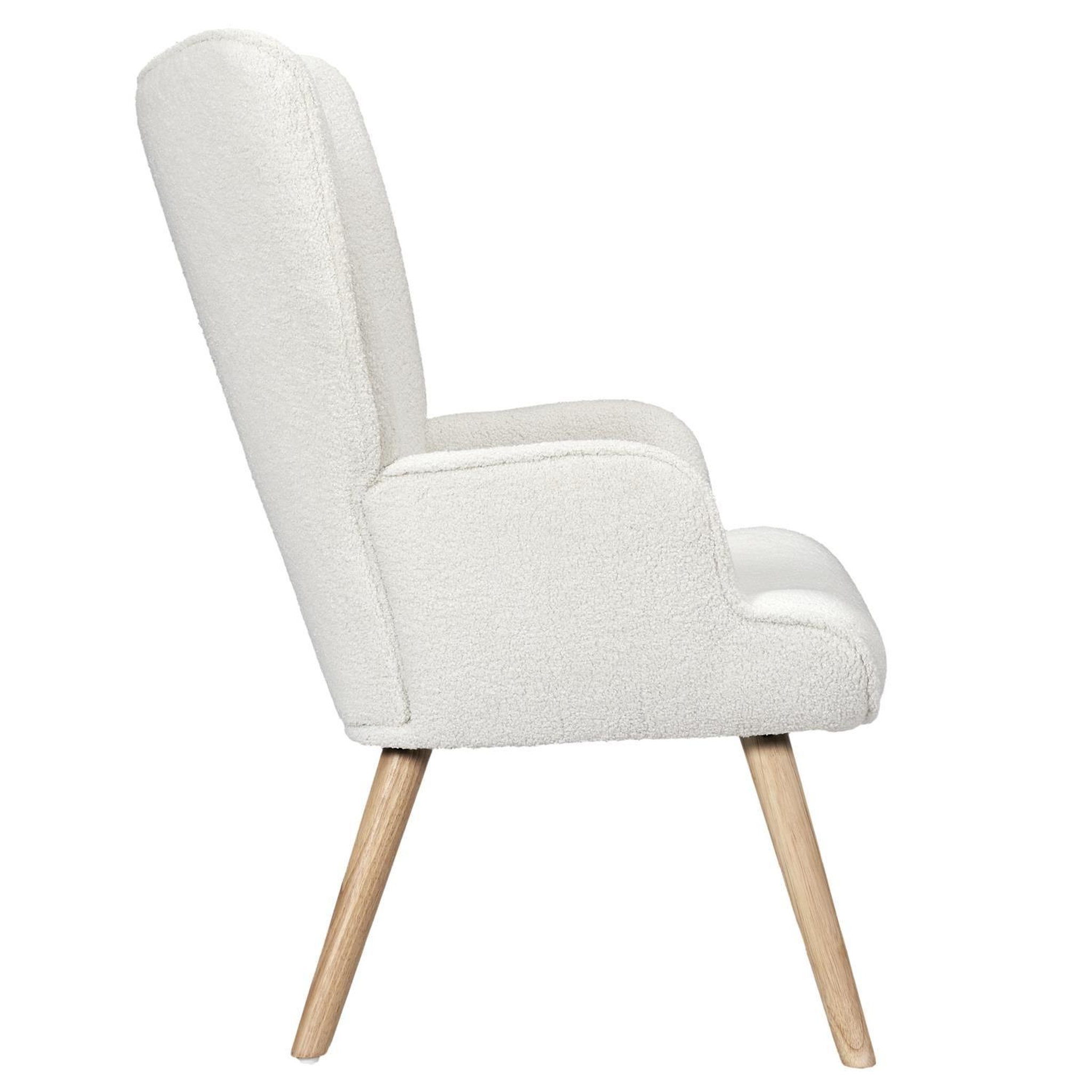 Voir la diapositive 4 : The Home Deco Factory Fauteuil de salon en bouclette rhea