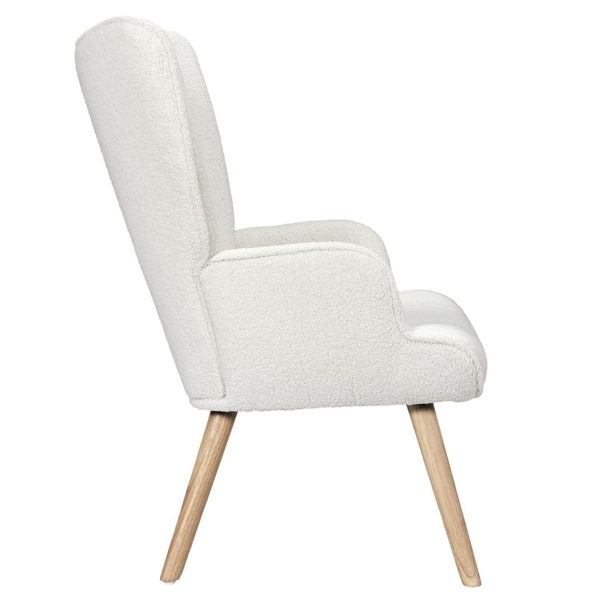 The Home Deco Factory Fauteuil de salon en bouclette RHEA