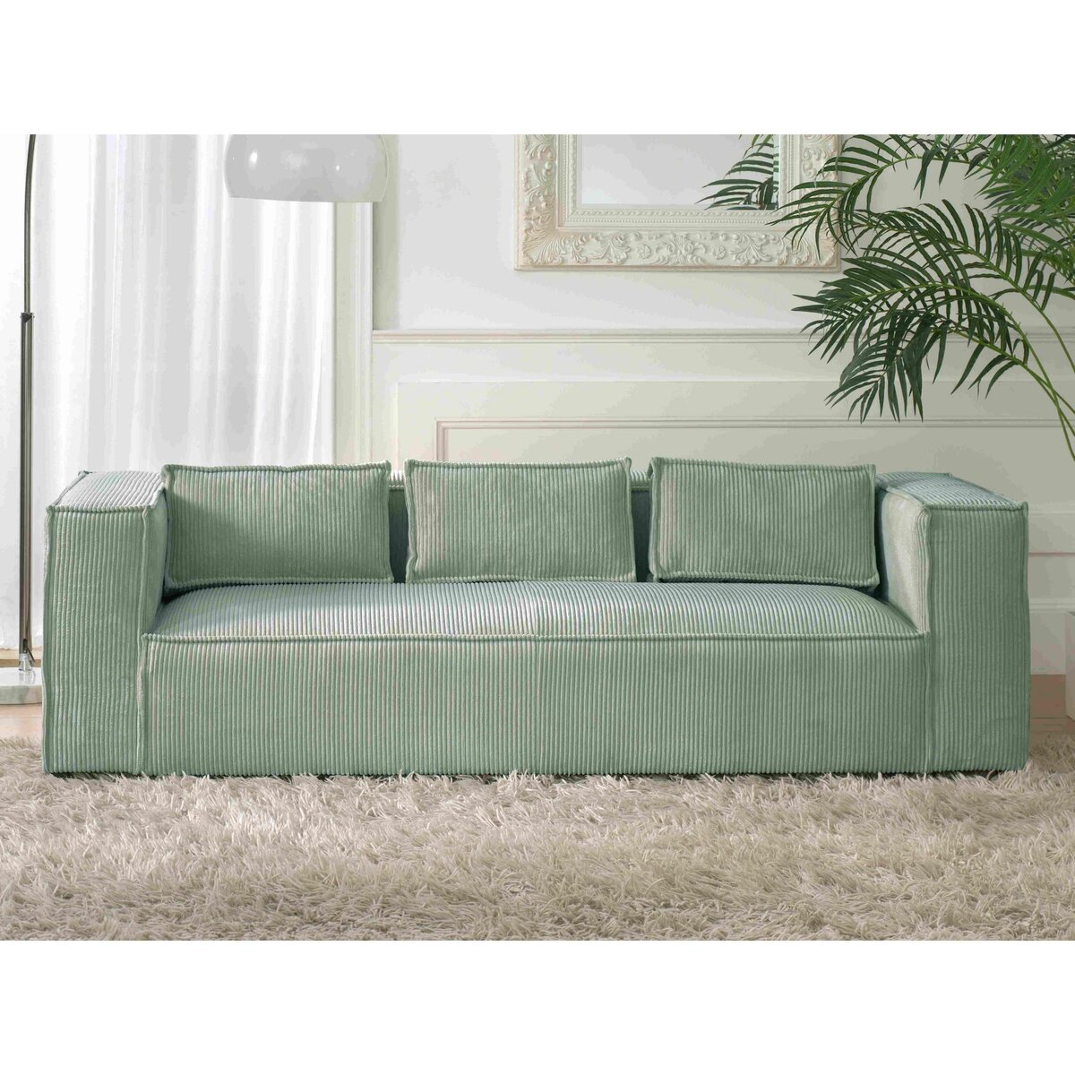 LISA DESIGN Stella - canapé fixe 3 places - en velours côtelé - style contemporain