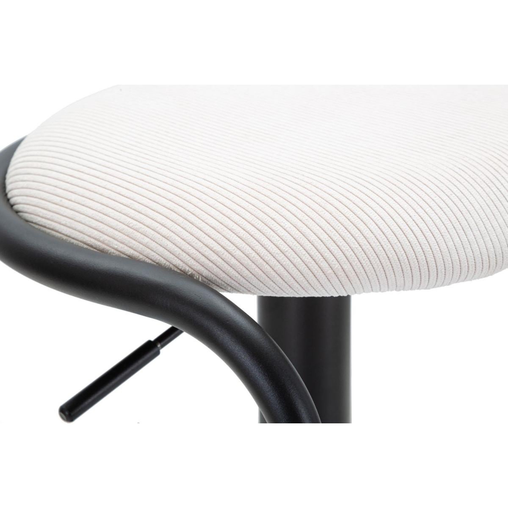 Voir la diapositive 5 : Paris Prix Tabouret de bar réglable en tissu  destiny  61-83cm noir & blanc