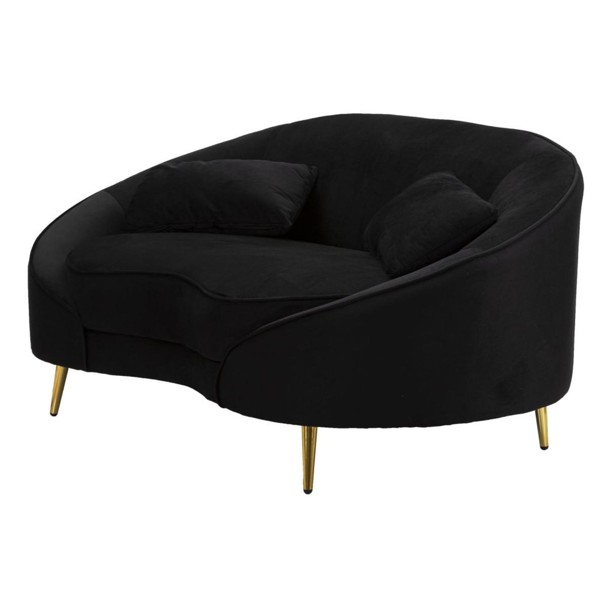 Voir la diapositive 3 : Paris Prix Canapé 2 places en tissu  oslo  148cm noir