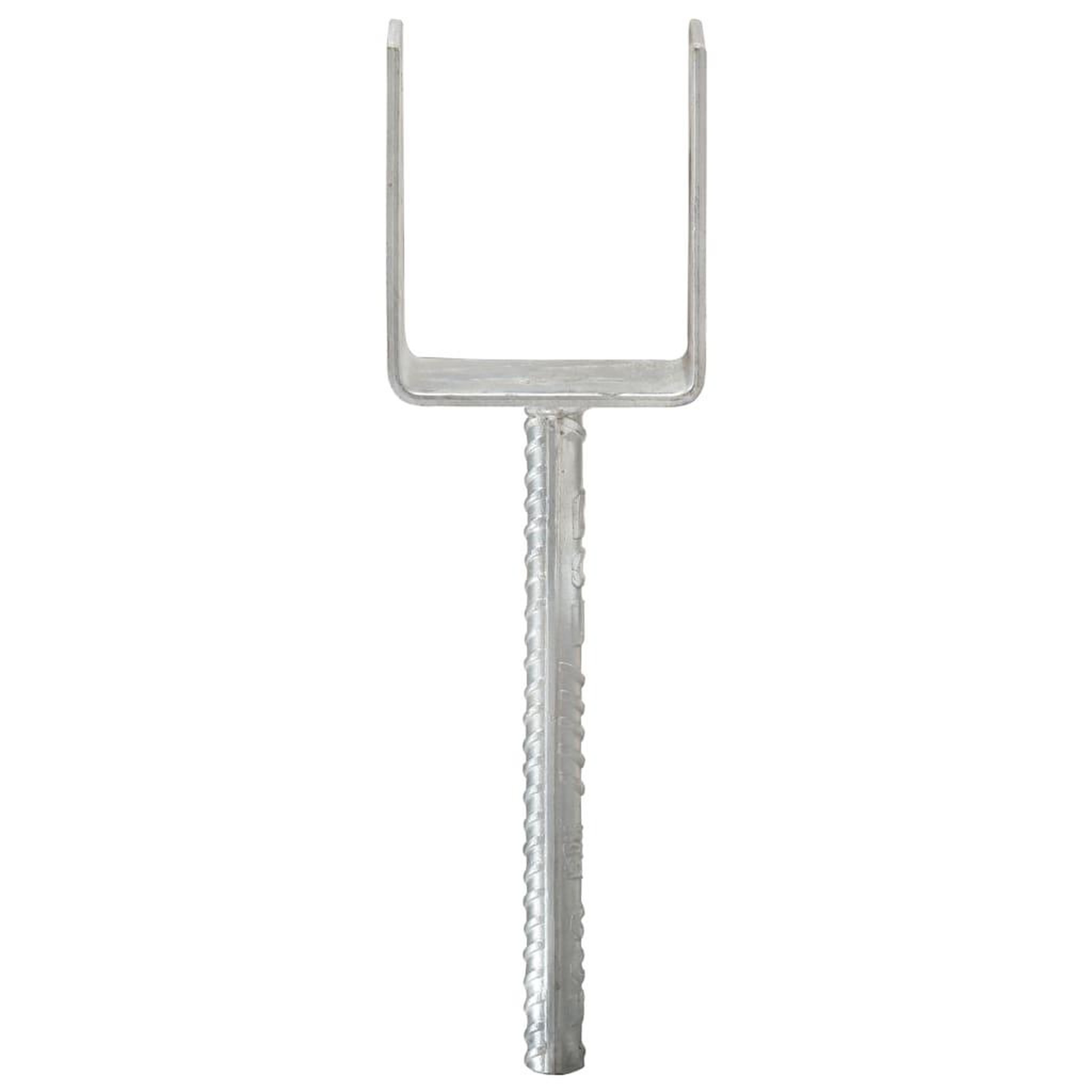 Voir la diapositive 3 : VIDAXL Piquets de cloture 6 pcs Argente 9x6x30 cm Acier galvanise