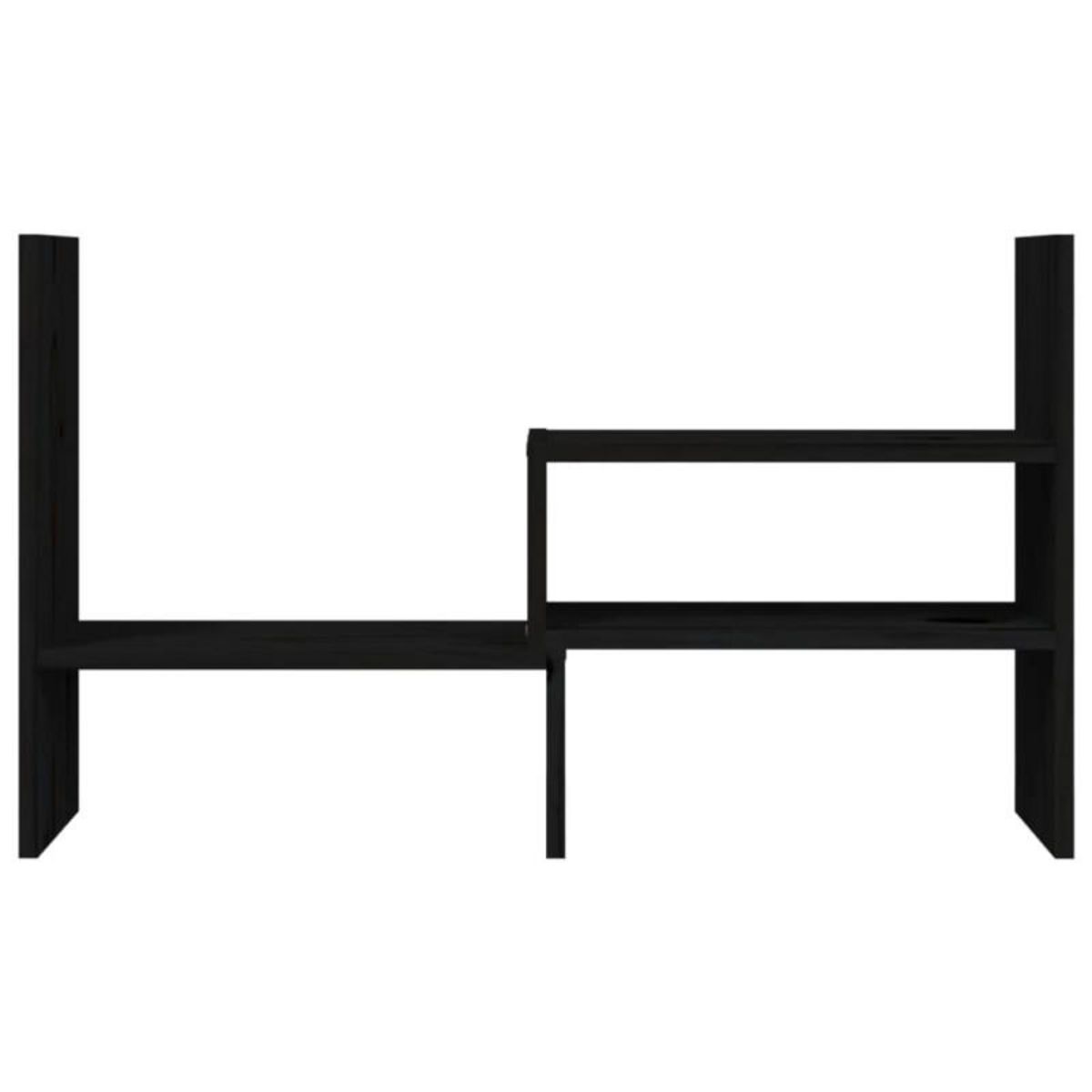 VIDAXL Support pour moniteur Noir (39 72)x17x43 cm Bois de pin solide