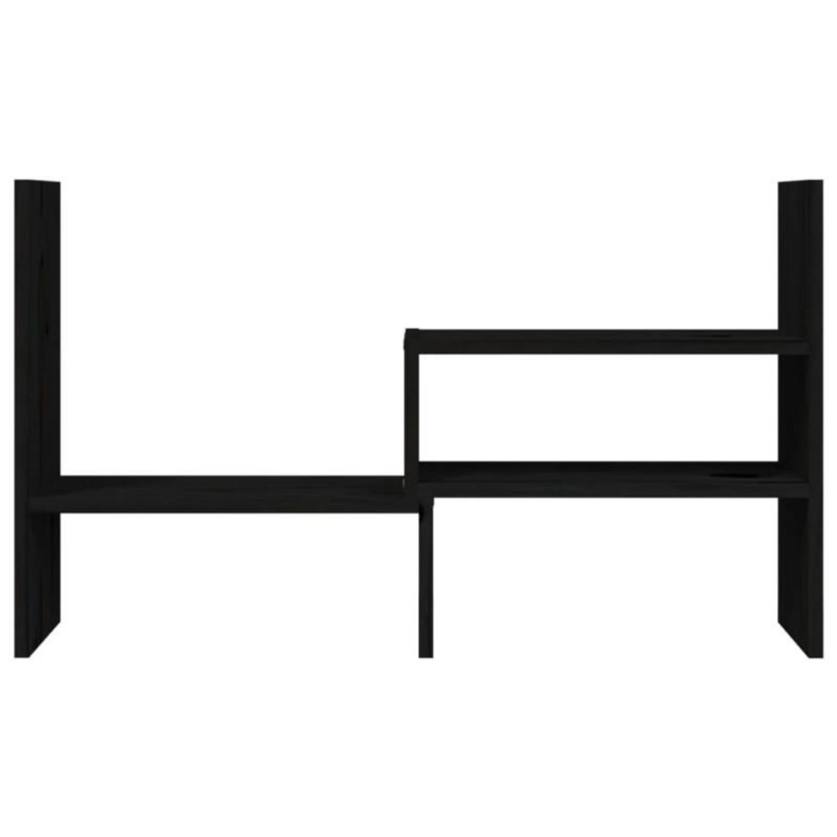 VIDAXL Support pour moniteur Noir (39 72)x17x43 cm Bois de pin solide