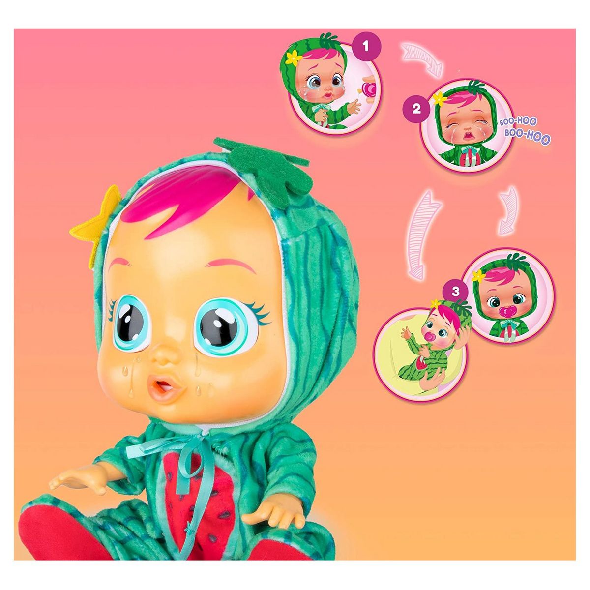 IMC TOYS Cry Babies Poupée Bébé Tutti Frutti - Mel