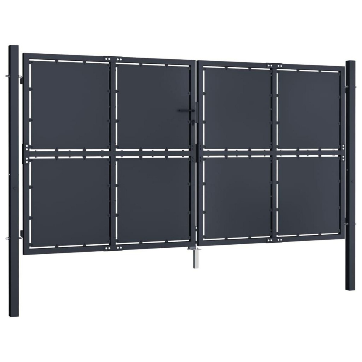 VIDAXL Portail de jardin Acier 300 x 200 cm Anthracite
