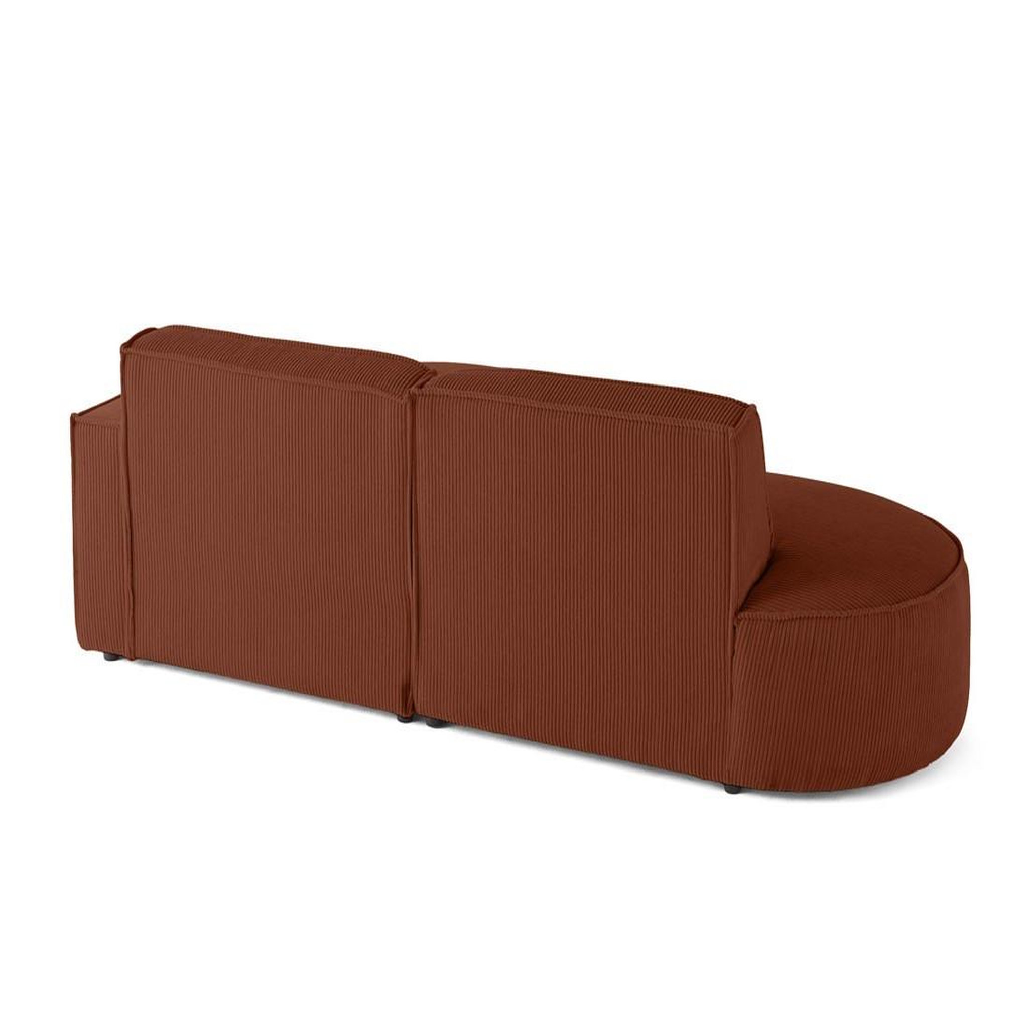 Voir la diapositive 6 : LISA DESIGN Spiaggia - canapé d'angle droit - forme arrondie - 4 places - en velours côtelé