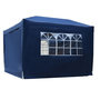 Voir la diapositive 1 : OUTSUNNY Tonnelle barnum tente de réception pliante 3 x 3 x 2,55 m avec fenêtres + sac de transport bleu