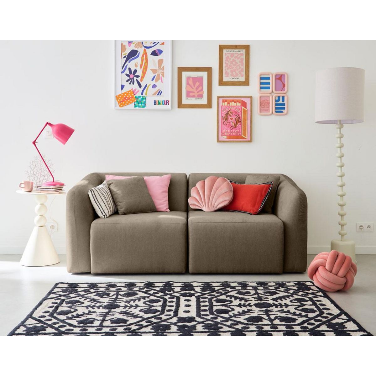 LISA DESIGN Ikare - canapé modulable 2 places - en tissu