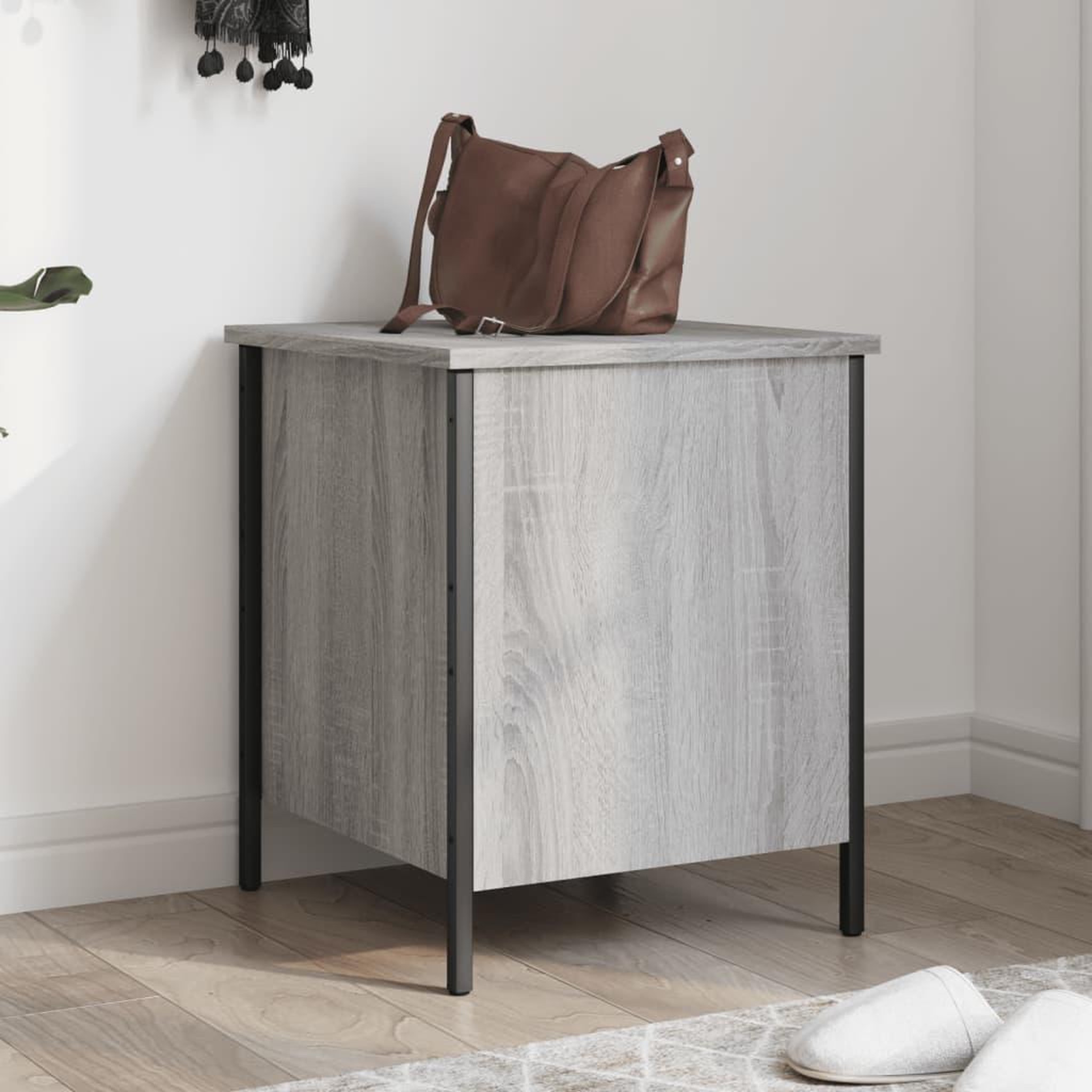 VIDAXL Banc de rangement sonoma gris 40x42,5x50 cm bois d'ingenierie