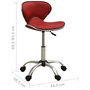 Voir la diapositive 6 : VIDAXL Chaise de bureau Rouge bordeaux Similicuir