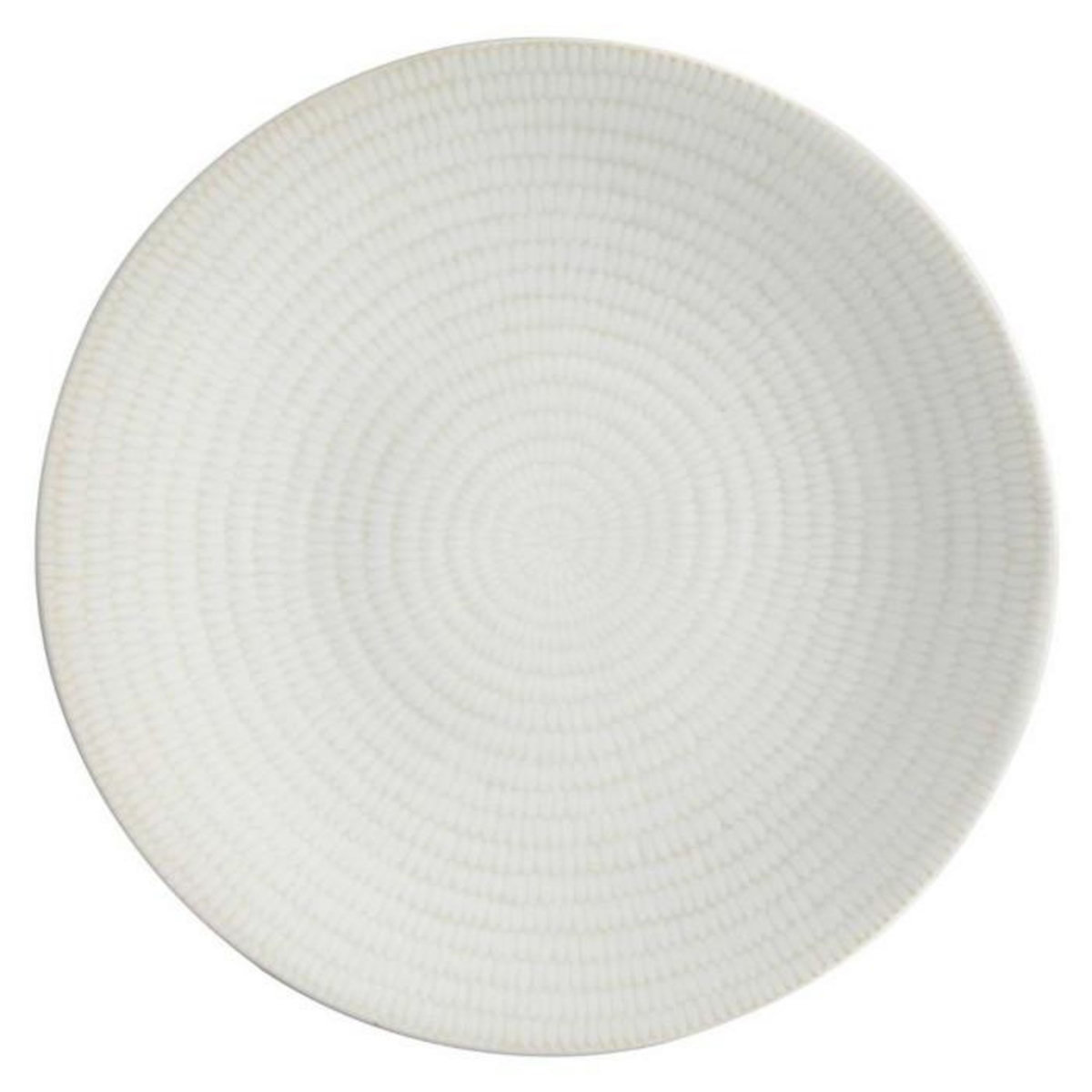 SECRET DE GOURMET Lot de 6 Assiettes Plates  Rice  27cm Blanc