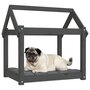 Voir la diapositive 4 : VIDAXL Lit pour chien Gris 71x55x70 cm Bois de pin solide