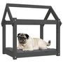 Voir la diapositive 4 : VIDAXL Lit pour chien Gris 71x55x70 cm Bois de pin solide