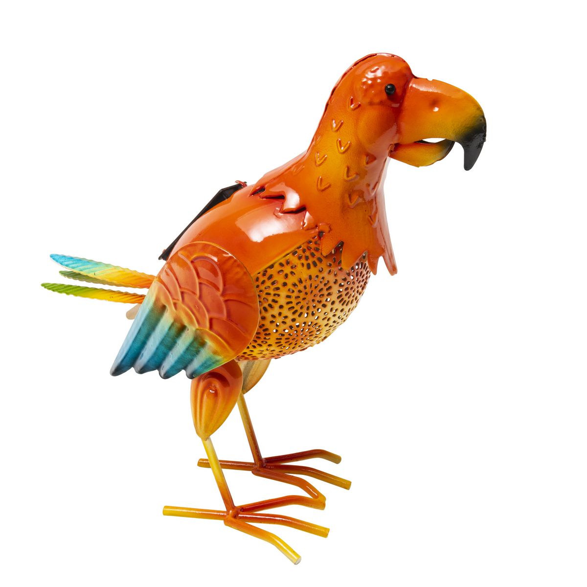  Perroquet orange solaire 1 LED couleur